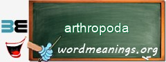 WordMeaning blackboard for arthropoda